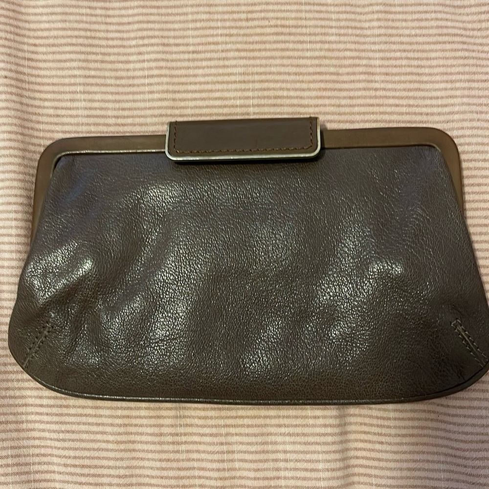 Marni brown leather clutch. 100% Authentic